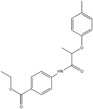 ethyl 4-{[2-(4-methylphenoxy)propanoyl]amino}benzoate Struktur