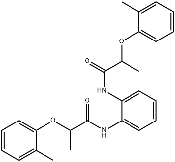 2-(2-methylphenoxy)-N-(2-{[2-(2-methylphenoxy)propanoyl]amino}phenyl)propanamide Struktur