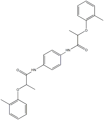 2-(2-methylphenoxy)-N-(4-{[2-(2-methylphenoxy)propanoyl]amino}phenyl)propanamide Struktur