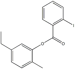 5-ethyl-2-methylphenyl 2-iodobenzoate Struktur