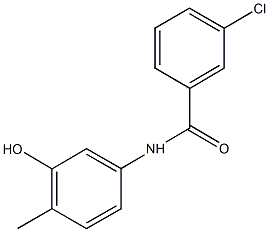 3-chloro-N-(3-hydroxy-4-methylphenyl)benzamide Struktur