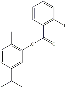 5-isopropyl-2-methylphenyl 2-iodobenzoate Struktur