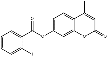 4-methyl-2-oxo-2H-chromen-7-yl 2-iodobenzoate Struktur