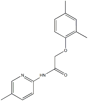 2-(2,4-dimethylphenoxy)-N-(5-methyl-2-pyridinyl)acetamide Struktur