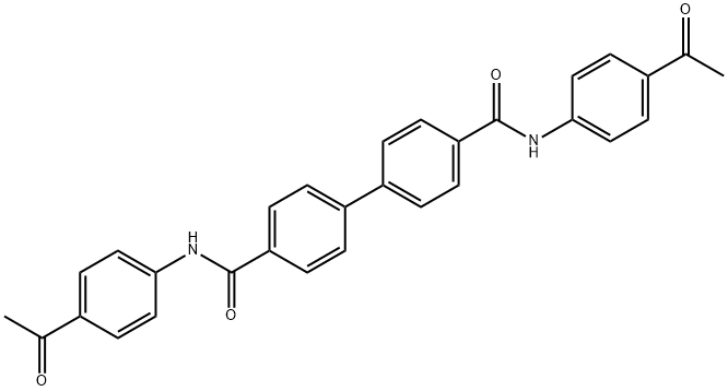 N~4~,N~4~'-bis(4-acetylphenyl)[1,1'-biphenyl]-4,4'-dicarboxamide Struktur