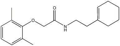 N-[2-(1-cyclohexen-1-yl)ethyl]-2-(2,6-dimethylphenoxy)acetamide Struktur