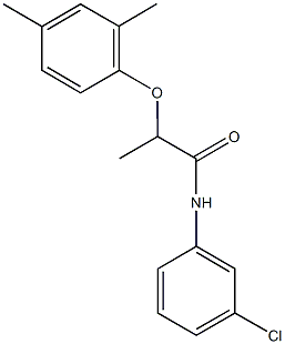 N-(3-chlorophenyl)-2-(2,4-dimethylphenoxy)propanamide Struktur