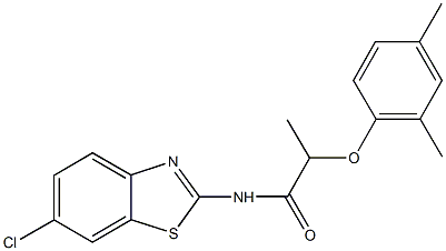 N-(6-chloro-1,3-benzothiazol-2-yl)-2-(2,4-dimethylphenoxy)propanamide Struktur