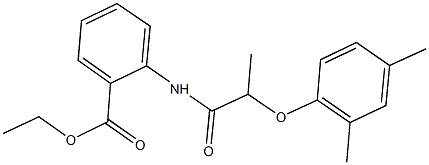 ethyl 2-{[2-(2,4-dimethylphenoxy)propanoyl]amino}benzoate Struktur