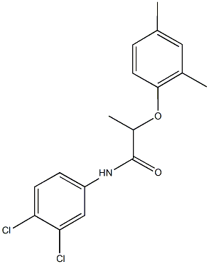 N-(3,4-dichlorophenyl)-2-(2,4-dimethylphenoxy)propanamide Struktur