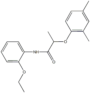 2-(2,4-dimethylphenoxy)-N-(2-ethoxyphenyl)propanamide Struktur