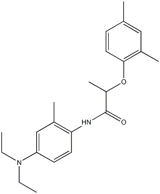 N-[4-(diethylamino)-2-methylphenyl]-2-(2,4-dimethylphenoxy)propanamide Struktur