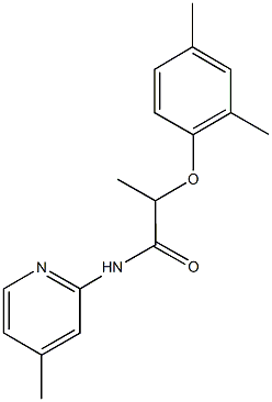 2-(2,4-dimethylphenoxy)-N-(4-methyl-2-pyridinyl)propanamide Struktur