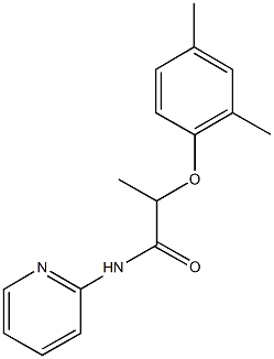 2-(2,4-dimethylphenoxy)-N-(2-pyridinyl)propanamide Struktur