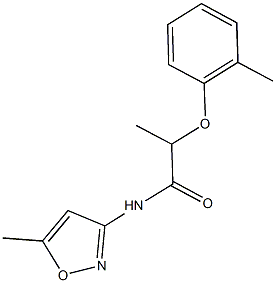 N-(5-methyl-3-isoxazolyl)-2-(2-methylphenoxy)propanamide Struktur