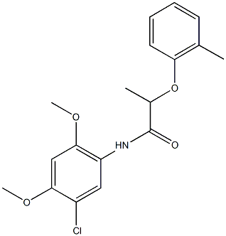 N-(5-chloro-2,4-dimethoxyphenyl)-2-(2-methylphenoxy)propanamide Struktur