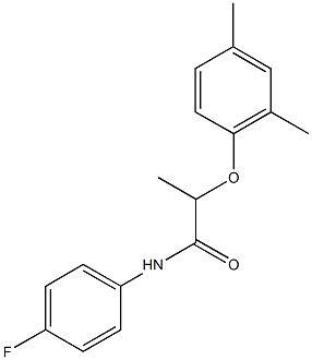 2-(2,4-dimethylphenoxy)-N-(4-fluorophenyl)propanamide Struktur