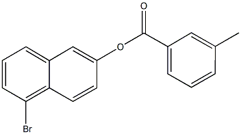 5-bromo-2-naphthyl 3-methylbenzoate Struktur