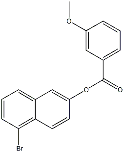 5-bromo-2-naphthyl 3-methoxybenzoate Struktur