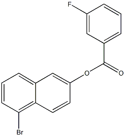 5-bromo-2-naphthyl 3-fluorobenzoate Struktur