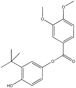 3-tert-butyl-4-hydroxyphenyl 3,4-dimethoxybenzoate Struktur