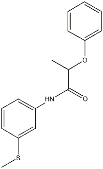 N-[3-(methylsulfanyl)phenyl]-2-phenoxypropanamide Struktur