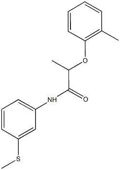 2-(2-methylphenoxy)-N-[3-(methylsulfanyl)phenyl]propanamide Struktur