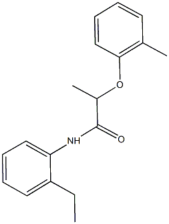 N-(2-ethylphenyl)-2-(2-methylphenoxy)propanamide Struktur