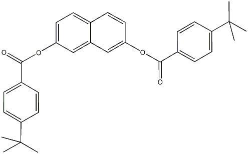 7-[(4-tert-butylbenzoyl)oxy]-2-naphthyl 4-tert-butylbenzoate Struktur