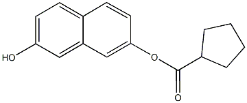 7-hydroxy-2-naphthyl cyclopentanecarboxylate Struktur