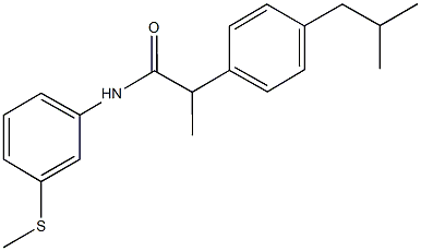 2-(4-isobutylphenyl)-N-[3-(methylsulfanyl)phenyl]propanamide Struktur