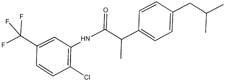 N-[2-chloro-5-(trifluoromethyl)phenyl]-2-(4-isobutylphenyl)propanamide Struktur