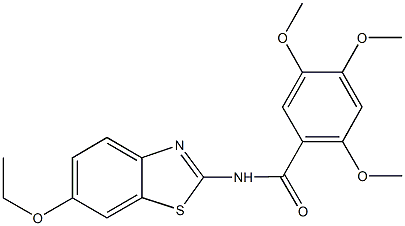 N-(6-ethoxy-1,3-benzothiazol-2-yl)-2,4,5-trimethoxybenzamide Struktur