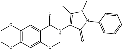 N-(1,5-dimethyl-3-oxo-2-phenyl-2,3-dihydro-1H-pyrazol-4-yl)-2,4,5-trimethoxybenzamide Struktur