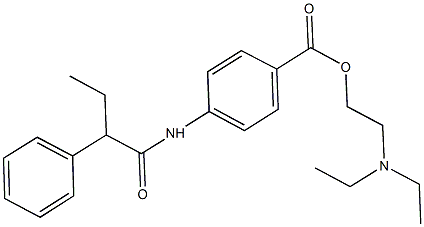 2-(diethylamino)ethyl 4-[(2-phenylbutanoyl)amino]benzoate Struktur