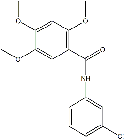 N-(3-chlorophenyl)-2,4,5-trimethoxybenzamide Struktur