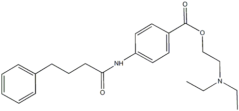 2-(diethylamino)ethyl 4-[(4-phenylbutanoyl)amino]benzoate Struktur