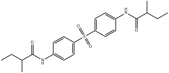 2-methyl-N-[4-({4-[(2-methylbutanoyl)amino]phenyl}sulfonyl)phenyl]butanamide Struktur