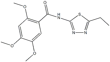 N-(5-ethyl-1,3,4-thiadiazol-2-yl)-2,4,5-trimethoxybenzamide Struktur