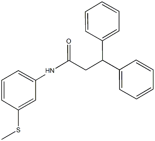 N-[3-(methylsulfanyl)phenyl]-3,3-diphenylpropanamide Struktur