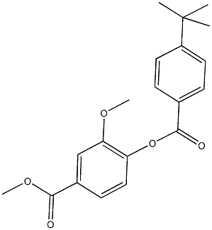 methyl 4-[(4-tert-butylbenzoyl)oxy]-3-methoxybenzoate Struktur