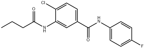 3-(butyrylamino)-4-chloro-N-(4-fluorophenyl)benzamide Struktur