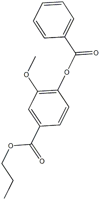 propyl 4-(benzoyloxy)-3-methoxybenzoate Struktur