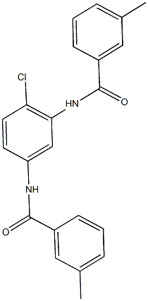 N-{2-chloro-5-[(3-methylbenzoyl)amino]phenyl}-3-methylbenzamide Struktur