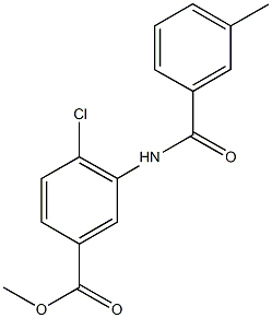 methyl 4-chloro-3-[(3-methylbenzoyl)amino]benzoate Struktur