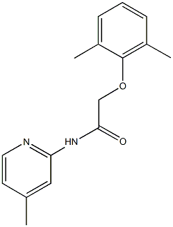 2-(2,6-dimethylphenoxy)-N-(4-methyl-2-pyridinyl)acetamide Struktur