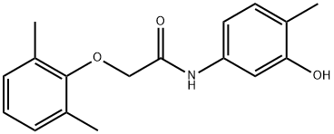 2-(2,6-dimethylphenoxy)-N-(3-hydroxy-4-methylphenyl)acetamide Struktur