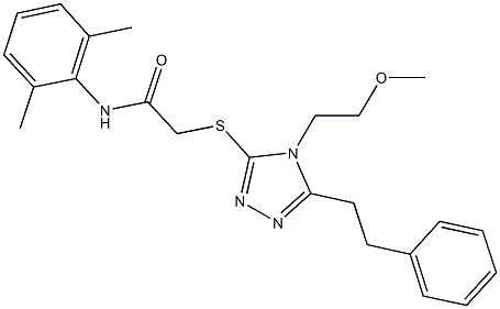 N-(2,6-dimethylphenyl)-2-{[4-(2-methoxyethyl)-5-(2-phenylethyl)-4H-1,2,4-triazol-3-yl]sulfanyl}acetamide Struktur