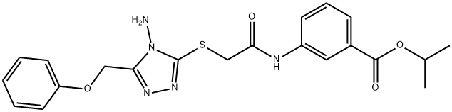 isopropyl 3-[({[4-amino-5-(phenoxymethyl)-4H-1,2,4-triazol-3-yl]sulfanyl}acetyl)amino]benzoate Struktur