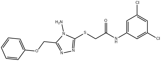 2-{[4-amino-5-(phenoxymethyl)-4H-1,2,4-triazol-3-yl]sulfanyl}-N-(3,5-dichlorophenyl)acetamide Struktur